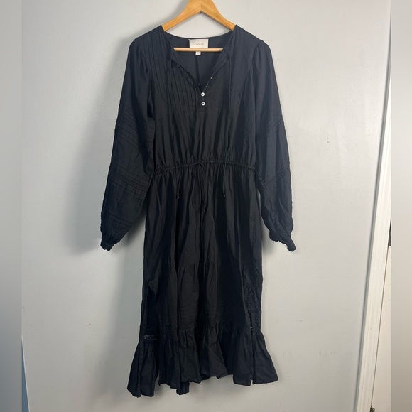 Cleobella Turner Midi Dress In Black size large - Picture 4 of 11